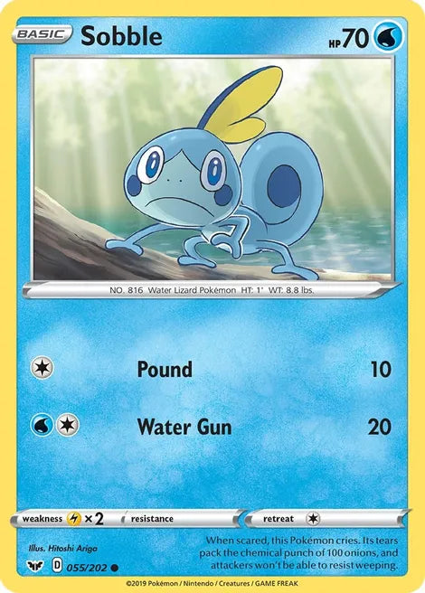 Pokemon TCG - SWORD AND SHIELD - 055/202 - SOBBLE - Common