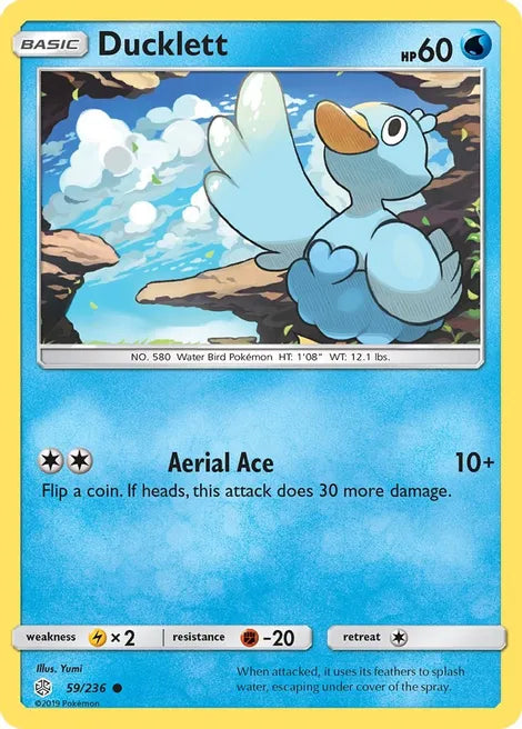 Pokemon TCG - COSMIC ECLIPSE - 059/236 - DUCKLETT - Common