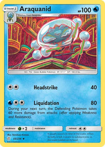 Pokemon TCG - COSMIC ECLIPSE - 065/236 - ARAQUANID - Uncommon