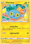 Pokemon TCG - SWORD AND SHIELD - 068/202 - CHINCHOU - Reverse Holo - Common