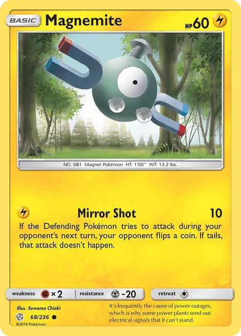 Pokemon TCG - COSMIC ECLIPSE - 068/236 - MAGNEMITE - Common