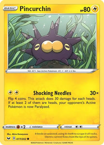 Pokemon TCG - SWORD AND SHIELD - 077/202 - PINCURCHIN - Common