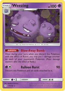 Pokemon TCG - COSMIC ECLIPSE - 077/168 - WEEZING - Rare