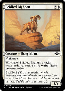 Outlaws Of Thunder Junction - 7 BRIDLED BIGHORN - COMMON WHITE