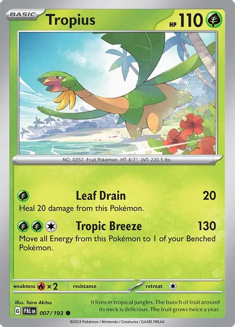 Pokemon TCG - PALDEA EVOLVED - 007/193 - TROPIUS - Common