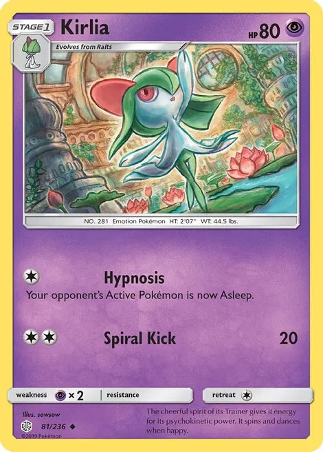 Pokemon TCG - COSMIC ECLIPSE - 081/236 - KIRLIA - Uncommon