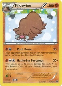 Pokemon TCG - BREAKTHROUGH - 081/162 - PILOSWINE - Reverse Holo - Uncommon