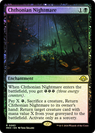 MODERN HORIZONS 3 - 83 CHTHONIAN NIGHTMARE - FOIL - RARE BLACK