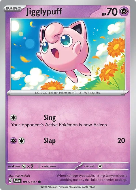 Pokemon TCG - PALDEA EVOLVED - 083/193 - JIGGLYPUFF - Reverse Holo - Common