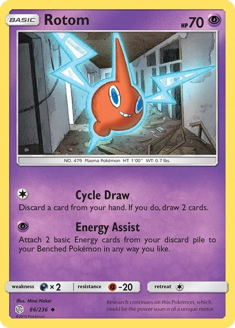 Pokemon TCG - COSMIC ECLIPSE - 086/236 - ROTOM - Uncommon