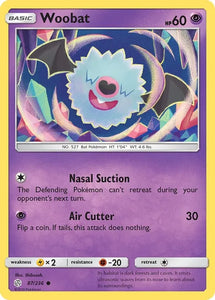 Pokemon TCG - COSMIC ECLIPSE - 087/236 - WOOBAT - Common