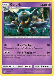 Pokemon TCG - COSMIC ECLIPSE - 090/168 - GOLURK - Rare