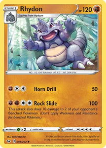 Pokemon TCG - SWORD AND SHIELD - 098/202 - RHYDON - Uncommon