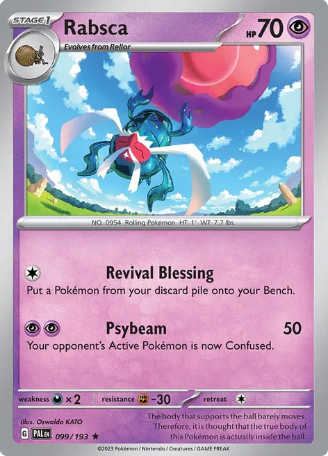 Pokemon TCG - PALDEA EVOLVED - 099/193 - RABSCA - Holographic - Rare