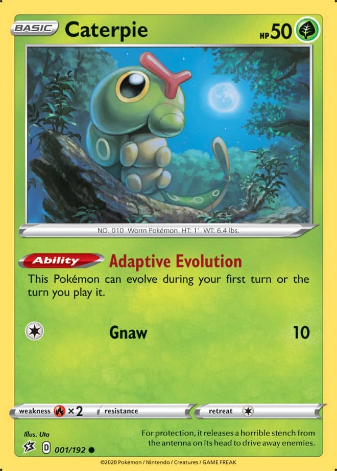 Pokemon TCG - REBEL CLASH - 001/192 - CATERPIE - Common