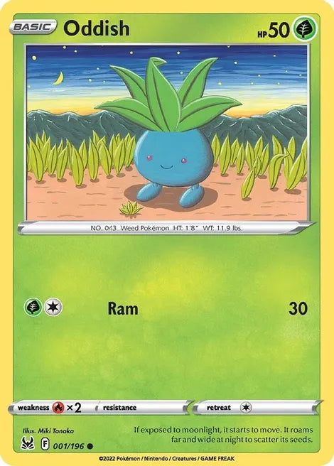 Pokemon TCG - LOST ORIGIN - 001/196 - ODDISH - Common