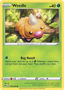 Pokemon TCG - VIVID VOLTAGE - 001/185 - WEEDLE - Common