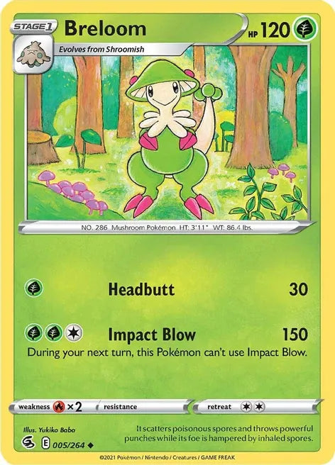 Pokemon TCG - FUSION STRIKE - 005/264 - BRELOOM - Uncommon