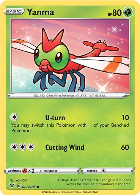 Pokemon TCG - VIVID VOLTAGE - 006/185 - YANMA - Common