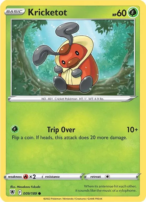 Pokemon TCG - ASTRAL RADIANCE - 009/189 - KRICKETOT - Common