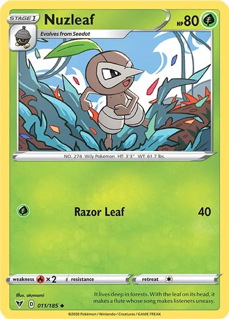 Pokemon TCG - VIVID VOLTAGE - 011/185 - NUZLEAF - Uncommon