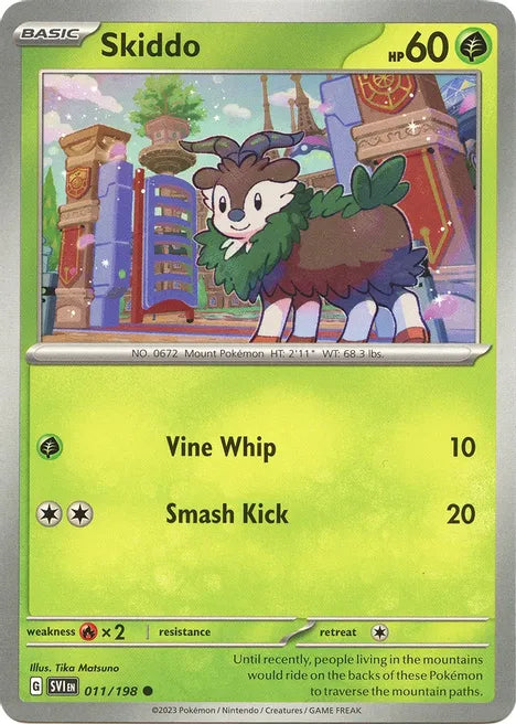 Pokemon TCG - SCARLET & VIOLET - 011/198 - SKIDDO - Common