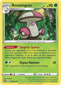 Pokemon TCG - AMOONGUSS - REVERSE HOLO - 012/195 - SILVER TEMPEST - RARE