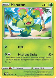 Pokemon TCG - FUSION STRIKE - 012/264 - MARACTUS - Reverse Holo - Rare