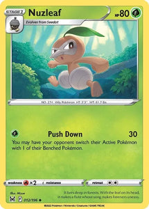 Pokemon TCG - LOST ORIGIN - 012/196 - NUZLEAF - Uncommon