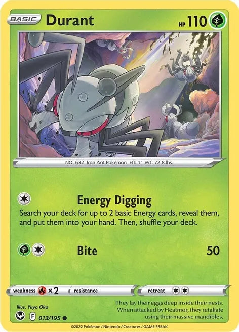 Pokemon TCG - SILVER TEMPEST - 013/195 - DURANT - Common