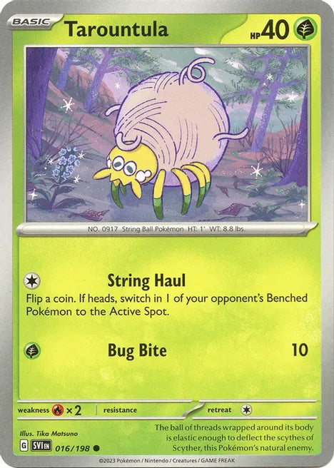 Pokemon TCG - SCARLET & VIOLET - 016/198 - TAROUNTULA - Common