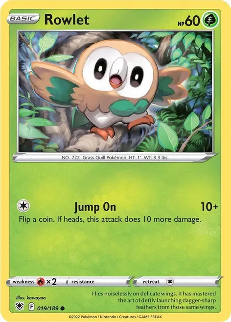 Pokemon TCG - ASTRAL RADIANCE - 019/189 - ROWLET - Common