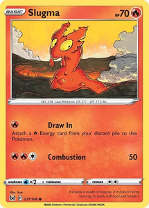 Pokemon TCG - LOST ORIGIN - 021/196 - SLUGMA - Reverse Holo - Common