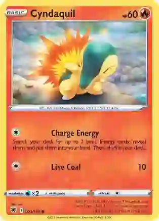 Pokemon TCG - ASTRAL RADIANCE - 023/189 - CYNDAQUIL - Reverse Holo - Common