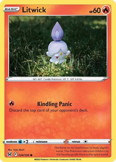 Pokemon TCG - LOST ORIGIN - 024/196 - LITWICK - Common