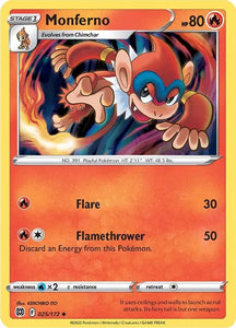 Pokemon TCG - BRILLIANT STARS - 025/172 - MONFERNO - Uncommon