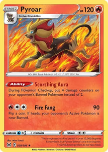 Pokemon TCG - LOST ORIGIN - 029/196 - PYROAR - Reverse Holo - Rare