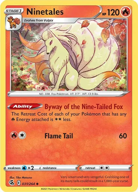 Pokemon TCG - FUSION STRIKE - 031/264 - NINETALES - Uncommon