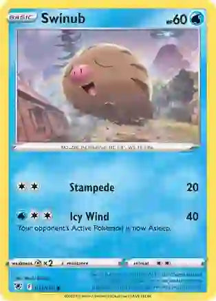 Pokemon TCG - ASTRAL RADIANCE - 031/189 - SWINUB - Reverse Holo - Common