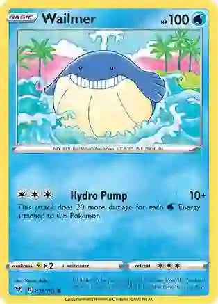 Pokemon TCG - VIVID VOLTAGE - 031/185 - WAILMER - Reverse Holo - Common