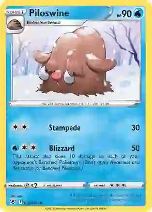 Pokemon TCG - ASTRAL RADIANCE - 032/189 - PILOSWINE - REVERSE HOLO - UNCOMMON