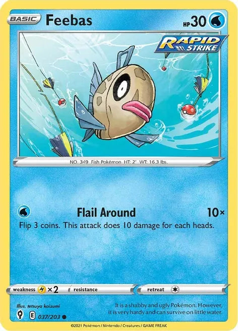 Pokemon TCG - EVOLVING SKIES - 037/203 - FEEBAS - Common