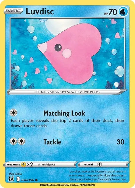 PokemonTCG - LOST ORIGIN - 038/196 - LUVDISC - Common