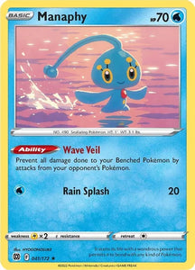 Pokemon TCG - BRILLIANT STARS - 041/172 - MANAPHY - Reverse Holo - Rare