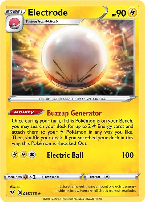 Pokemon TCG - VIVID VOLTAGE - 046/185 - ELECTRODE - Holographic - Rare