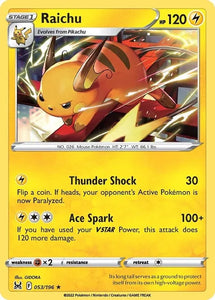 Pokemon TCG - LOST ORIGIN - 053/196 - RAICHU - Rare