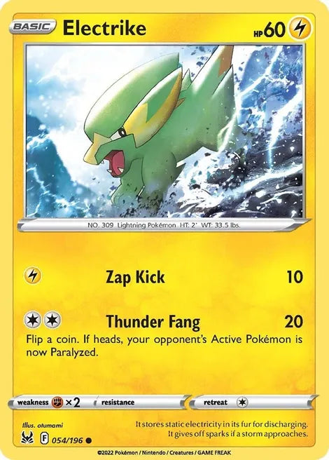 Pokemon TCG - LOST ORIGIN - 054/196 - ELECTRIKE - Common