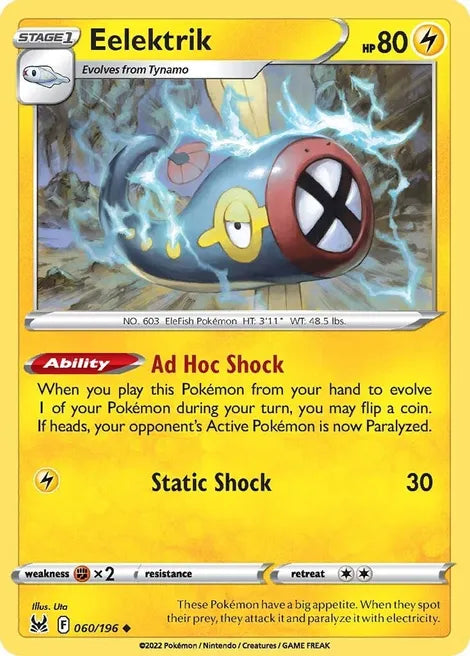 Pokemon TCG - LOST ORIGIN - 060/196 - EELEKTRIK - Uncommon