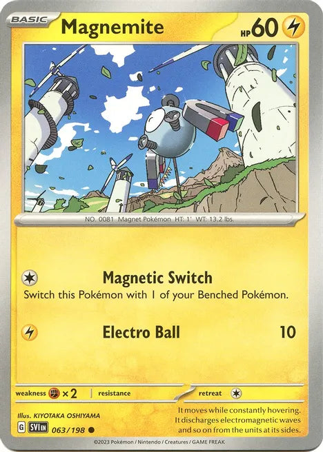 Pokemon TCG - SCARLET & VIOLET - 063/198 - MAGNEMITE - Common