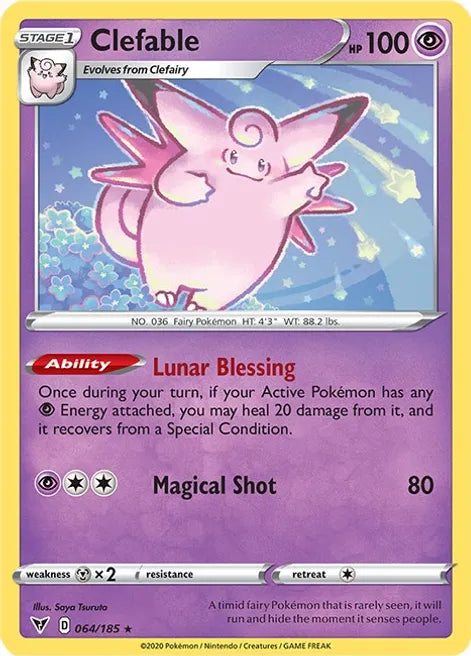 Pokemon TCG - VIVID VOLTAGE - 064/185 - CLEFABLE - Rare